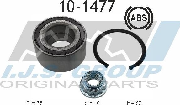 Ступичный подшипник (комплект) IJS Group. Артикул 10-1477