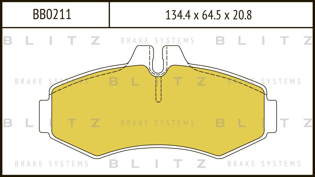 Колодки тормозные MB VITO 98- перед. (Blitz). Артикул BB0211