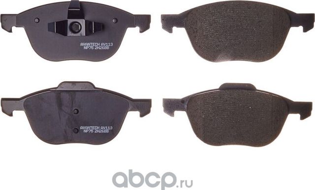 Колодки тормозные дисковые (противоскрипная пластина в компл.) (Avantech). Артикул AV113