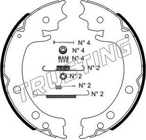 Тормозные колодки (стояночная тормозная система) Trusting. Артикул 111.253K