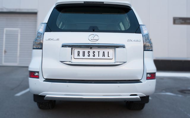 Защита RusStal заднего бампера d75х42 (дуга) для Lexus GX 460 2014-2026. Артикул LGXZ-001846