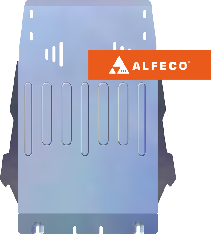 Защита алюминиевая Alfeco (4 мм) для картера Kia Bongo III 4WD 2004-2026. Артикул ALF.11.29.1AL4