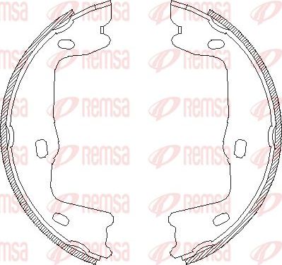 Тормозные колодки (стояночная тормозная система) Remsa. Артикул 4651.00