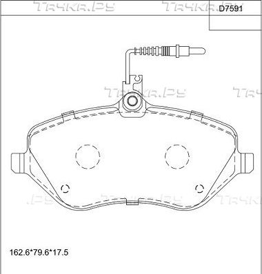 Тормозные колодки Asimco. Артикул KD7591
