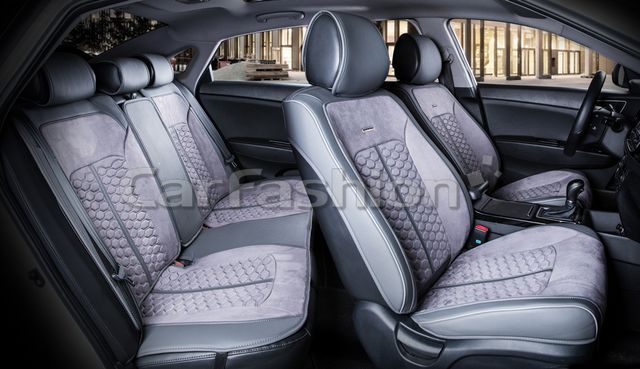 Накидки универсальные CarFashion Stalker Plus для авто, цвет Серый/Т. серый/Т. Серый. Артикул 22428