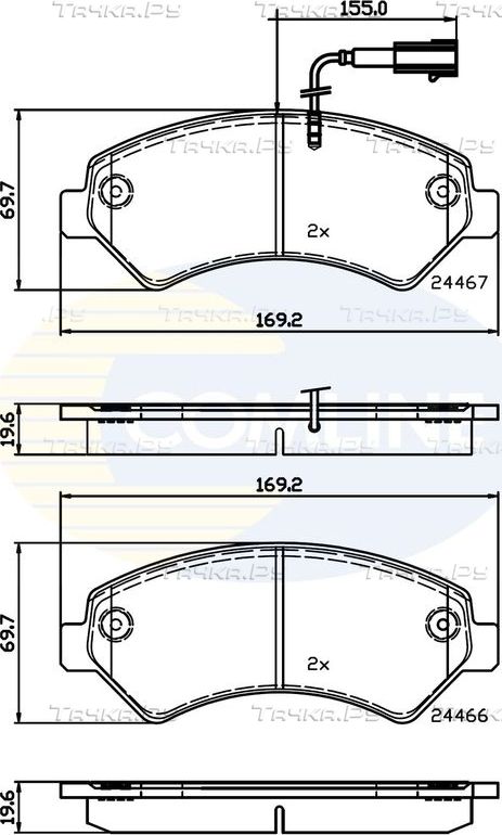 Тормозные колодки Comline Comline. Артикул CBP12247