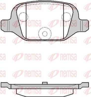 Тормозные колодки Remsa задние для Fiat Panda II 2003-2013. Артикул 0727.00