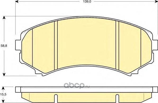 Тормозные колодки Mitsubishi. Артикул 4605A471