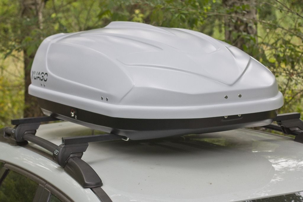 Автомобильный бокс Yuago Optima Euro серый (390 л, 145х86х46 см). Артикул 2000000019949