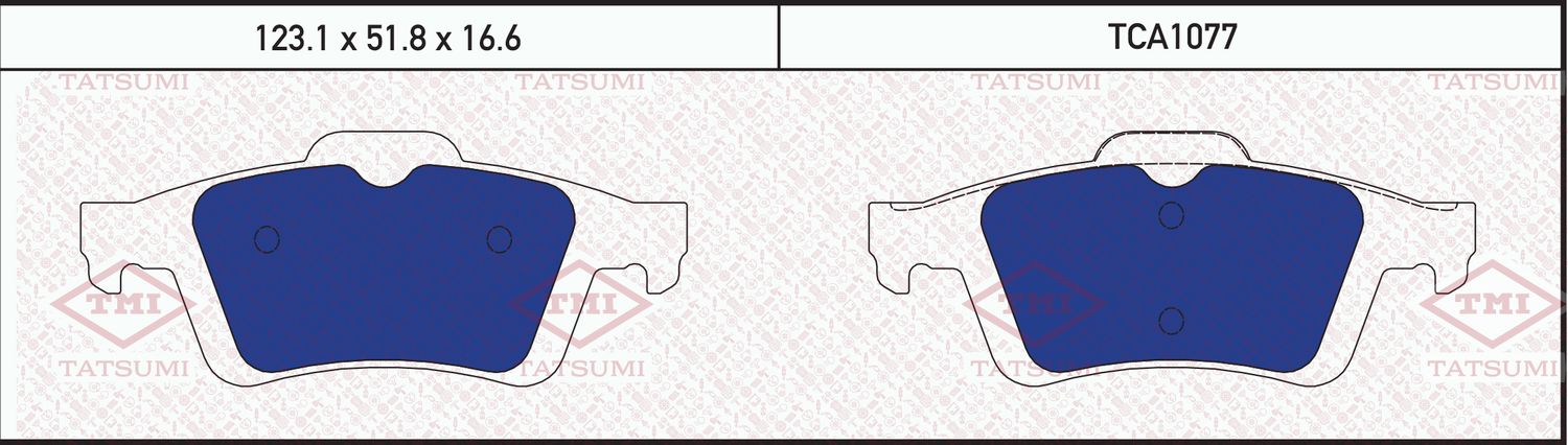 Колодки тормозные OPEL VECTRA C 03- задн. (Tatsumi) Tatsumi. Артикул TCA1077