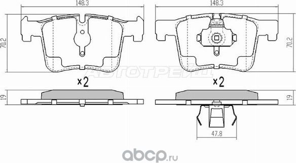 Колодки тормозные передние BMW 1 F20F21 11- 2 F22 (SAT). Артикул ST34106799801