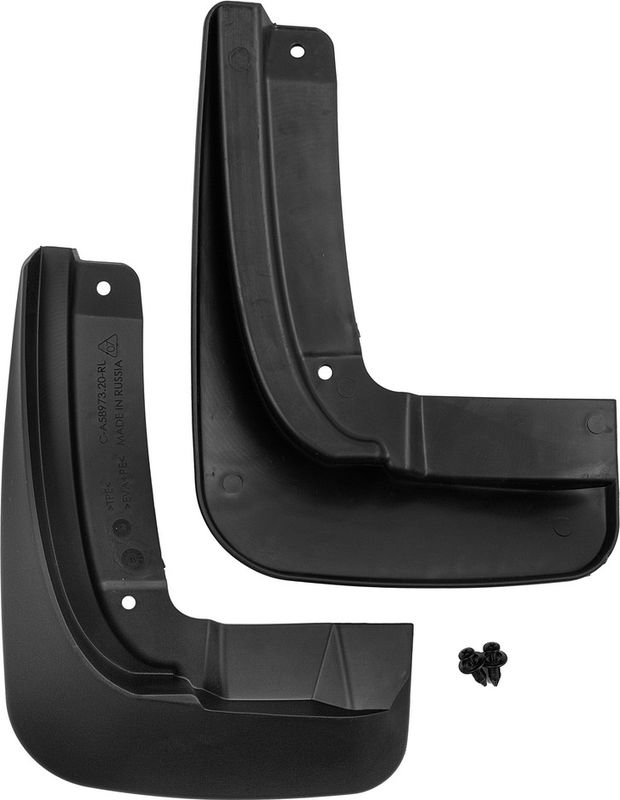 Брызговики Frosch (в пакете) задняя пара Optimum для Volkswagen Polo VI 2020-2026. Артикул NLF.A58973.E11