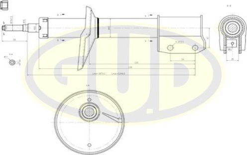 Амортизатор G.U.D.. Артикул GSA338713