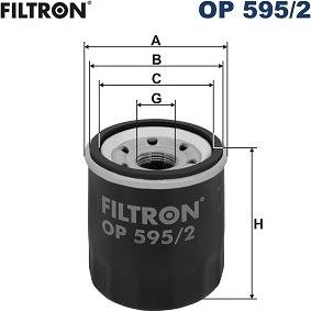 Масляный фильтр Filtron. Артикул OP 595/2