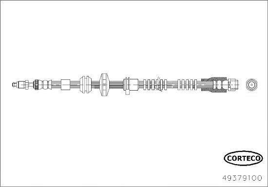 Тормозной шланг Corteco передний для BMW 7 V (F01/F02/F04) 2008-2015. Артикул 49379100