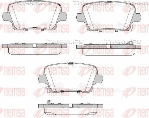 Тормозные колодки Remsa задние для Opel Insignia II 2017-2026. Артикул 1821.02