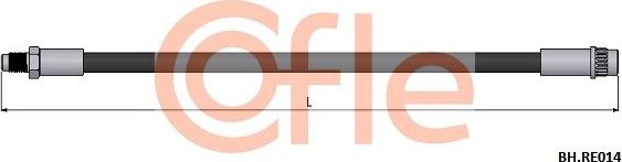 Тормозной шланг Cofle передний для Renault 19 II 1991-1996. Артикул 92.BH.RE014