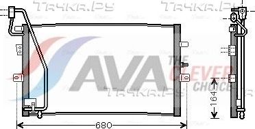 Радиатор кондиционера (конденсатор) AVA (алюминий). Артикул SB5056