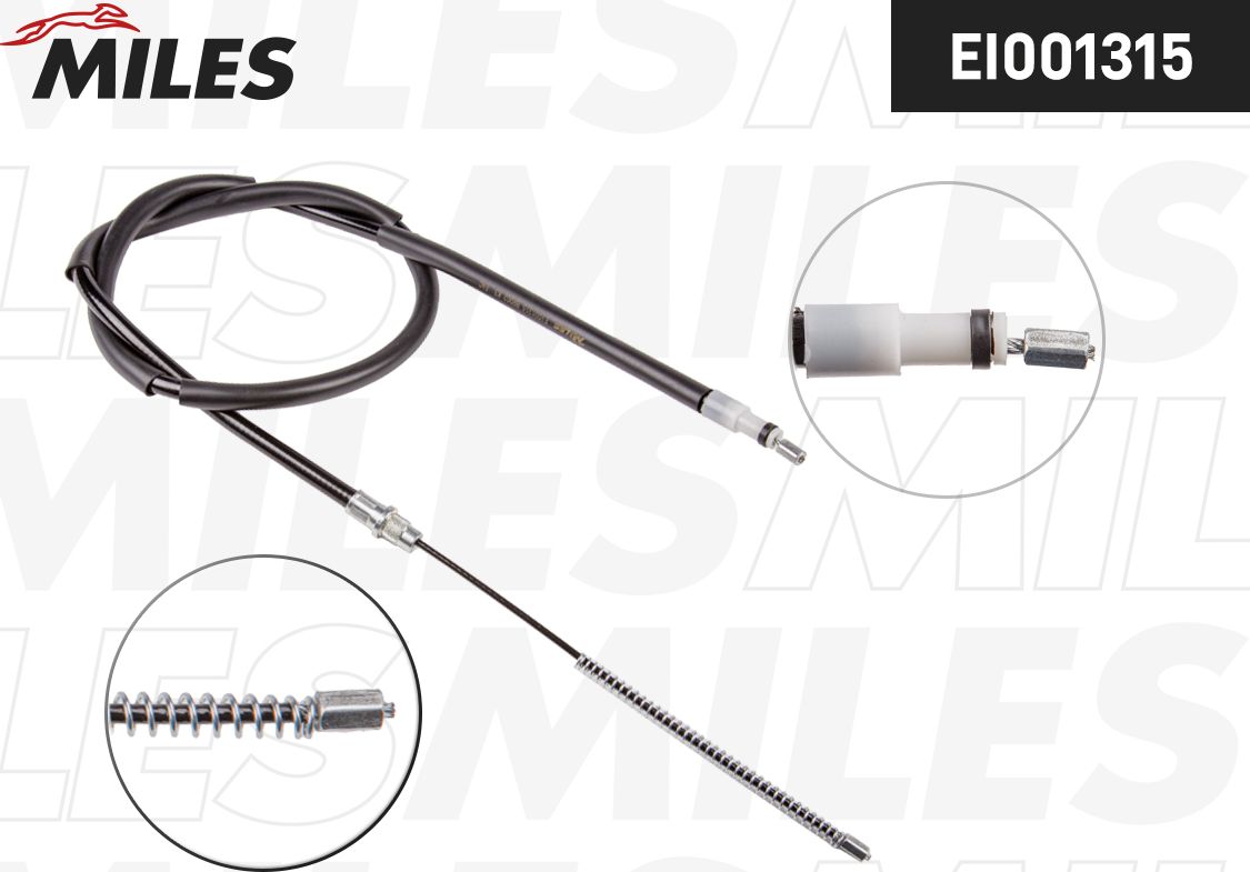 Трос ручника (тросик ручного тормоза) Miles. Артикул EI001315
