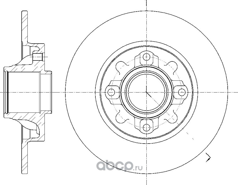 Диск тормозной (G-Brake). Артикул GR03241