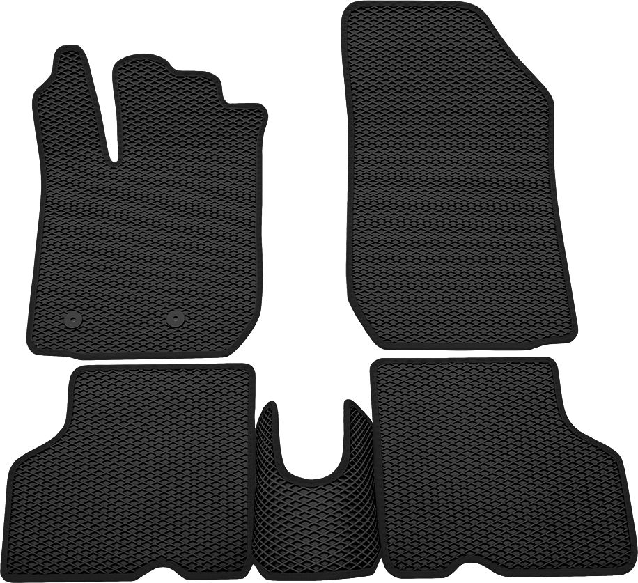 Коврики Rezkon EVA для салона Renault Kaptur 2016-2026 Черный кант. Артикул 9029035101