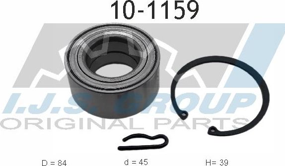 Ступичный подшипник (комплект) IJS Group передний для Citroen XM I 1989-1994. Артикул 10-1159