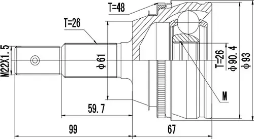 Шрус Наружный (Zikmar). Артикул Z87381R