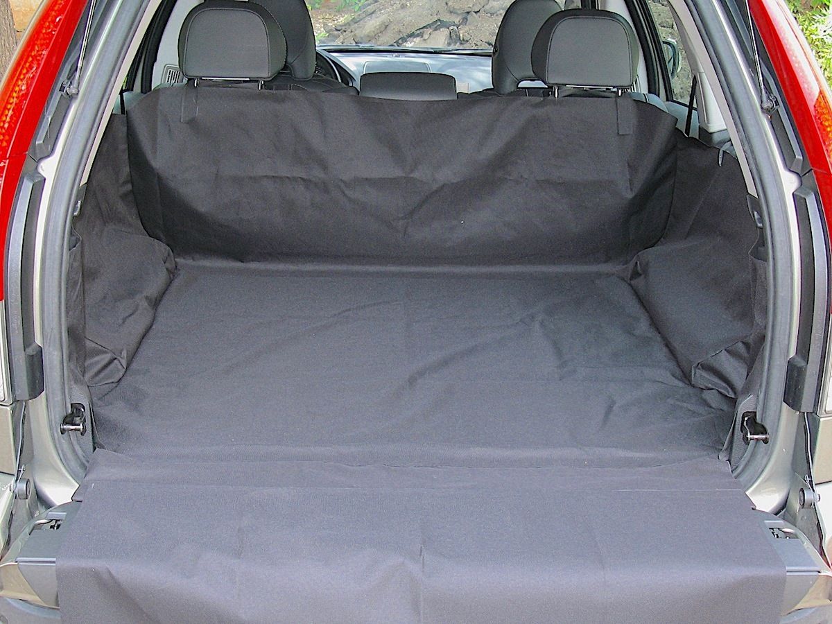 Защитный чехол AUTOSMSTUDIO "Standart" в багажник автомобиля для Volvo XC90 I (5 мест) 2002-2014, черный. Артикул TP-XC90V1-STD-BL