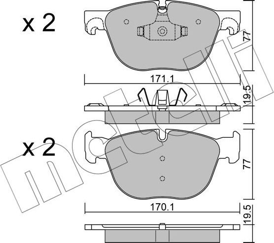 Тормозные колодки Metelli. Артикул 22-0770-0