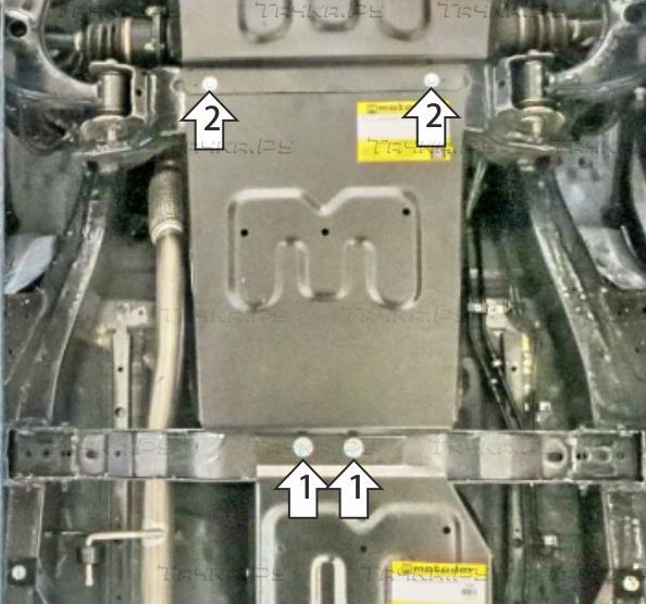 Защита Мотодор для КПП Foton Tunland G7 2024-2026. Артикул 77505