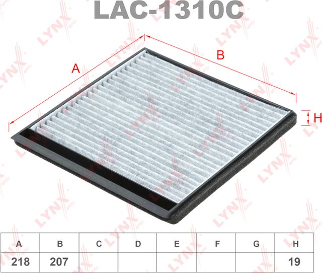Салонный фильтр LYNXauto для Citroen Jumpy I 1998-2006. Артикул LAC-1310C