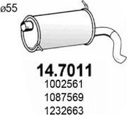 Глушитель (задняя часть) Asso. Артикул 14.7011