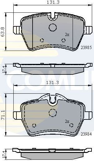 Тормозные колодки Comline Comline передние для MINI Countryman I (R60) 2010-2016. Артикул CBP01673