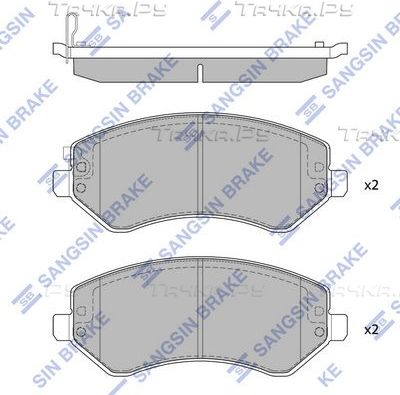 Тормозные колодки Sangsin Hi-Q. Артикул SP4170