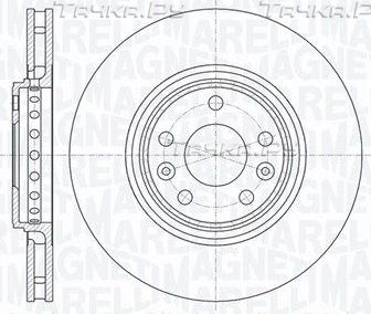Тормозной диск Magneti Marelli передний для Renault Megane III 2012-2016. Артикул 361302040757