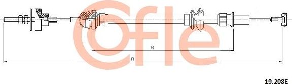 Трос сцепления Cofle для SEAT Inca I 1995-2003. Артикул 92.19.208E