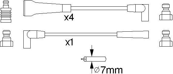 Высоковольтные провода (провода зажигания) (комплект) Bosch. Артикул 0 986 356 743