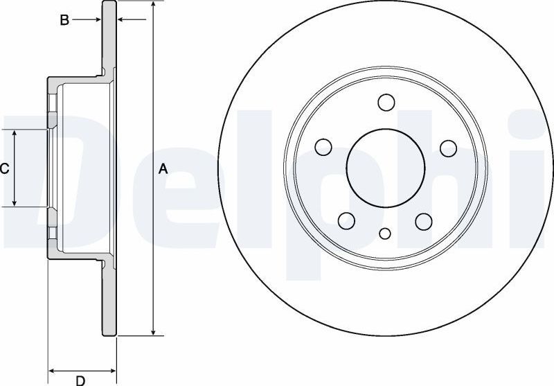 Тормозной диск Delphi. Артикул BG2386