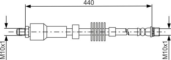 Тормозной шланг Bosch для Citroen C4 II 2009-2026. Артикул 1 987 481 688