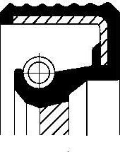 Сальник коленвала Corteco (АСМ (полиакриловый каучук)). Артикул 12015553B