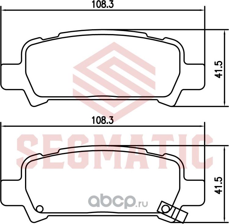 Колодки тормозные (Segmatic). Артикул SGBP2677