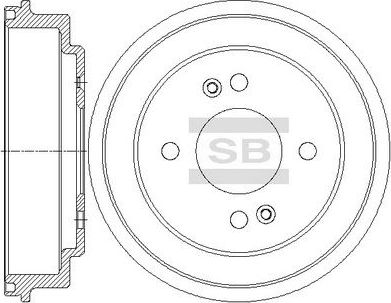 Тормозной барабан Sangsin Hi-Q. Артикул SD2048