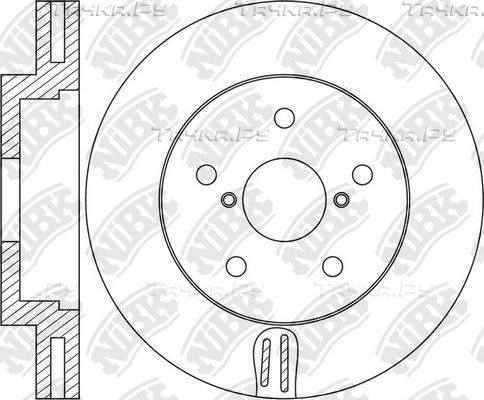 Тормозной диск NiBK передний для Toyota Mark X I 2004-2009. Артикул RN1536SET