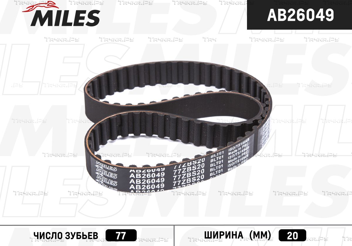 Ремень ГРМ Miles для Audi 100 IV (C4) 1990-1994. Артикул AB26049
