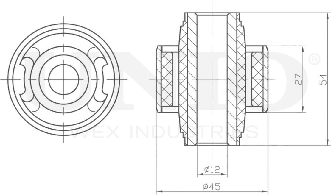 Сайлентблок рычага подвески (Unio). Артикул RMP-20516