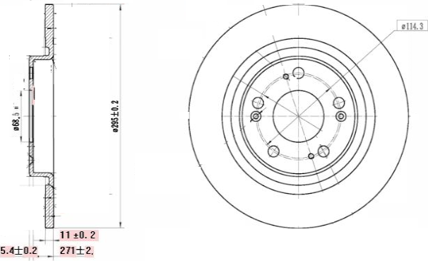 Тормозной диск Trialli. Артикул DF 129