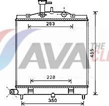Радиатор охлаждения двигателя AVA ** CLEVER FIT ** для Kia Picanto I 2004-2011. Артикул KA2172