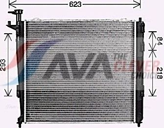 Радиатор охлаждения двигателя AVA ** CLEVER FIT **. Артикул KA2304