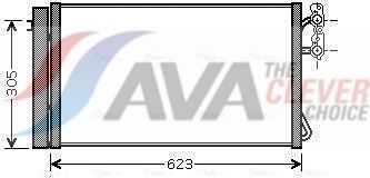 Радиатор кондиционера (конденсатор) AVA (алюминий). Артикул BWA5296D