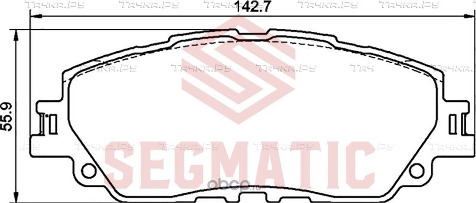Колодка торм диск пер (Segmatic). Артикул SGBP2694